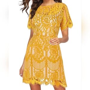 MSLG Elegant  Floral  Dress, 